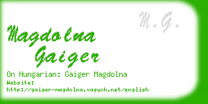 magdolna gaiger business card